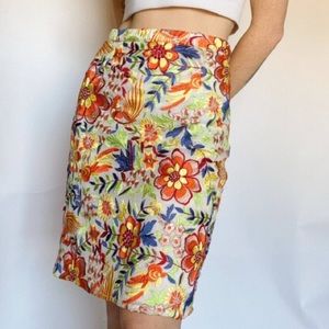 Baraschi Embroidered Skirt Sz 8 Anthropologie